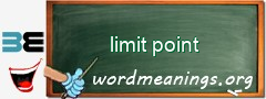 WordMeaning blackboard for limit point